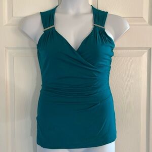White House Black Market Size Small Teal Sleeveless Top